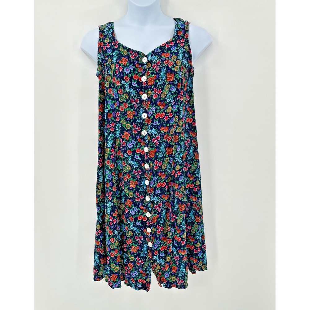 Vintage Betsy Lauren Dress size‎ 14 Button Front Garden Fairy Feminine Sundress